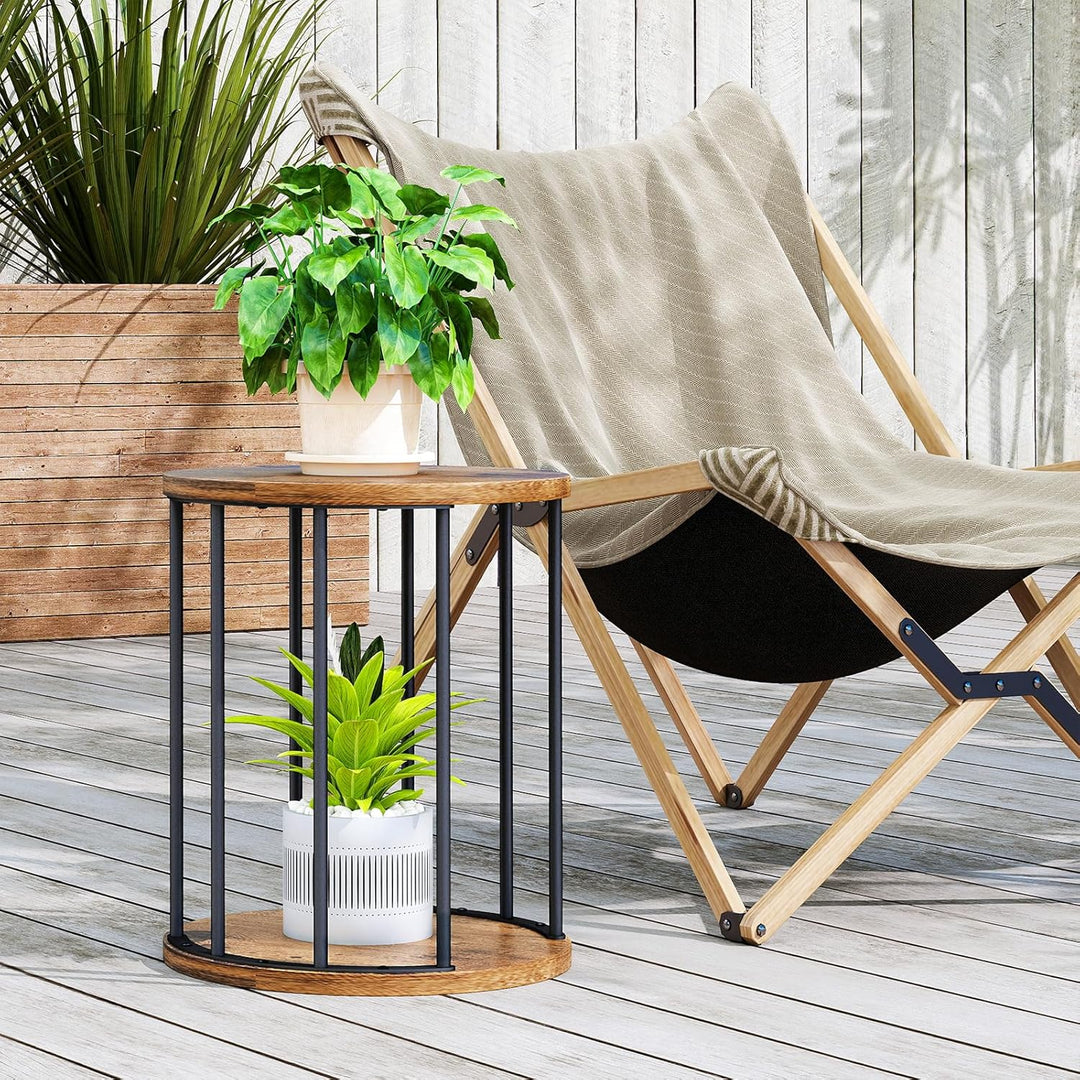 HDANI Rund Pflanzenständer Metall 35cm,Solider und Robuster Blumenständer für Wohnzimmer, Garten,Bal