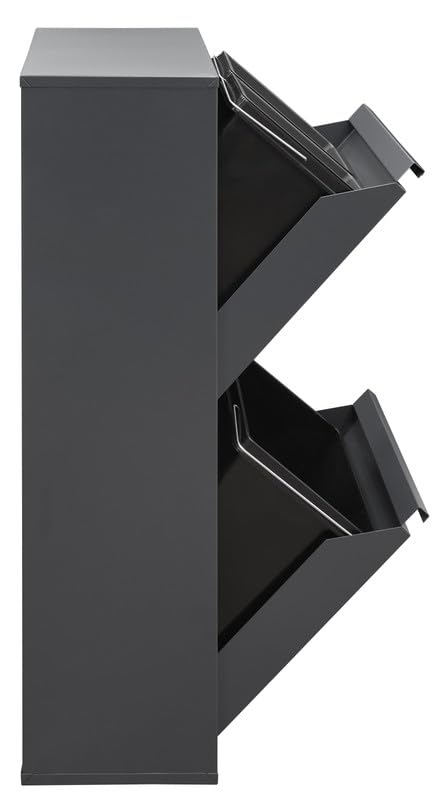 ARREGUI Basic CR404-B Mülltrennsystem aus Stahl | 3 Fächer Mülleimer für die Küche | 3 Fach Abfallei