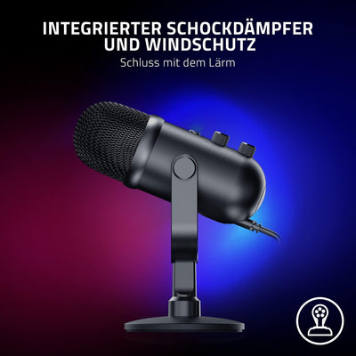 Razer Seiren V2 Pro - Professionelles USB-Mikrofon für Streamer (Dynamisches 30-mm-Mikrofon, Analoge