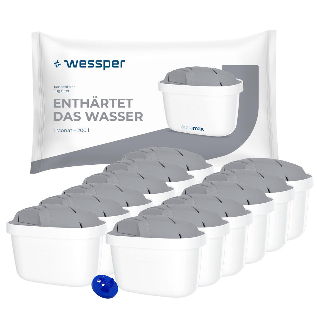 Wessper filter für hartes Wasser zusätzlicher PIN für Brita Kannen 12 Stück | Wessper filter für har