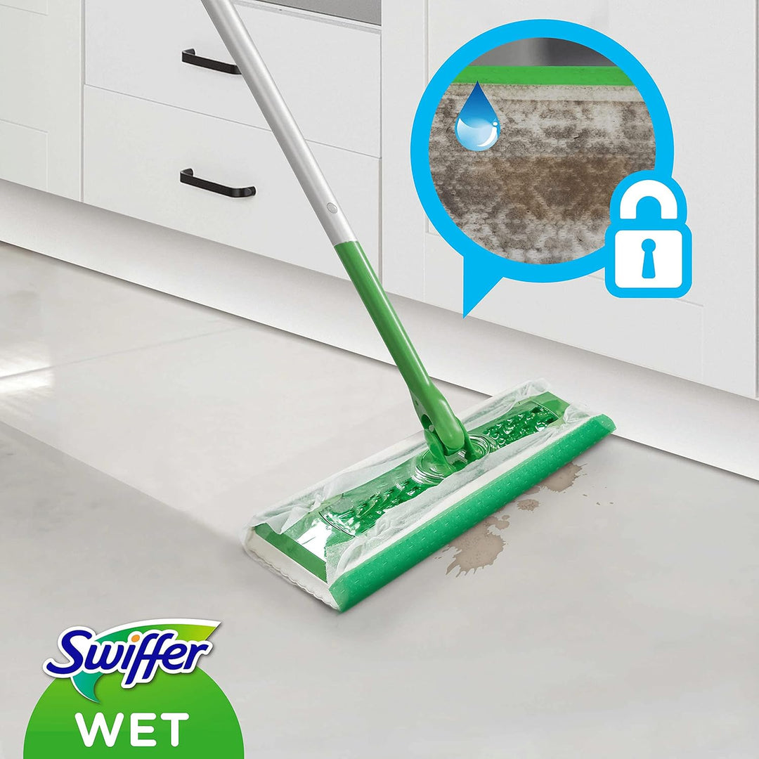 Swiffer 48 feuchte Reinigungstücher, 2 Stück (24 x 2), für Swiffer Besen, fängt Staub und Schmutz au
