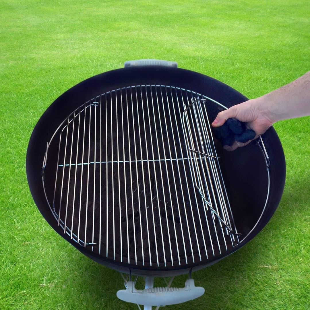 Denmay 54,6cm Grillrost rund Klappbarem 7436 für Weber 57 cm Holzkohlegrill One-Touch Wasserkocher P