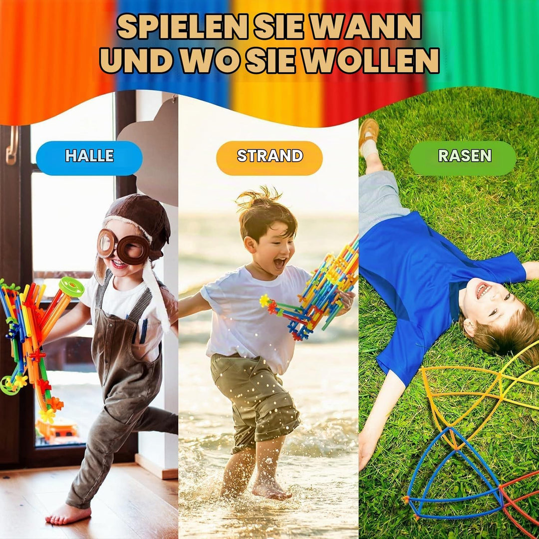 WYSWYG Konstruktionsspielzeug Bausteine 800 Stück- Kreative Verbindungsbausteine Spielzeug für Junge