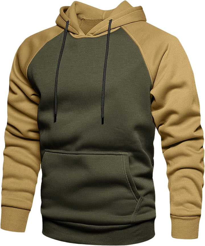 MANLUODANNI Herren Kapuzenpullover Raglan Men's Hoodie Pullover mit Kapuze Casual Sweatshirt Classic