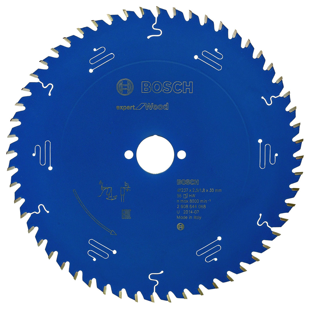 Bosch Professional 1x Kreissägeblatt Expert for Wood (Holz, Sägeblatt Ø 237 x 30 x 2,5 mm, 56 Zähne,
