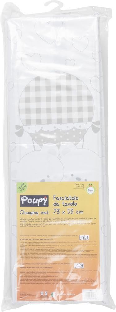 Poupy Wickeltisch für Babys, aus ungiftigem und hygienischem Material, leicht zu waschen und wiederv