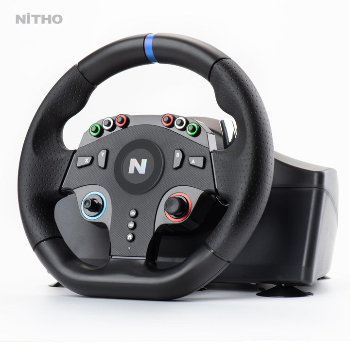 NITHO Drive Pro ONE Competition Gaming Rennlenkrad mit Pedalen und Schalthebel, 270-Grad-Spielelenkr