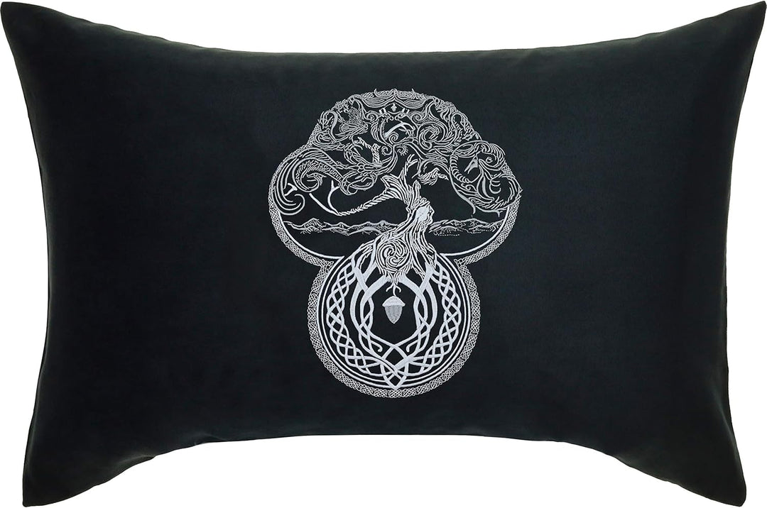 Arbor Kletische Eiche Lebensbaum Premium Kissen mit Füllung 40x60cm | Tree of Life nordische Wikinge