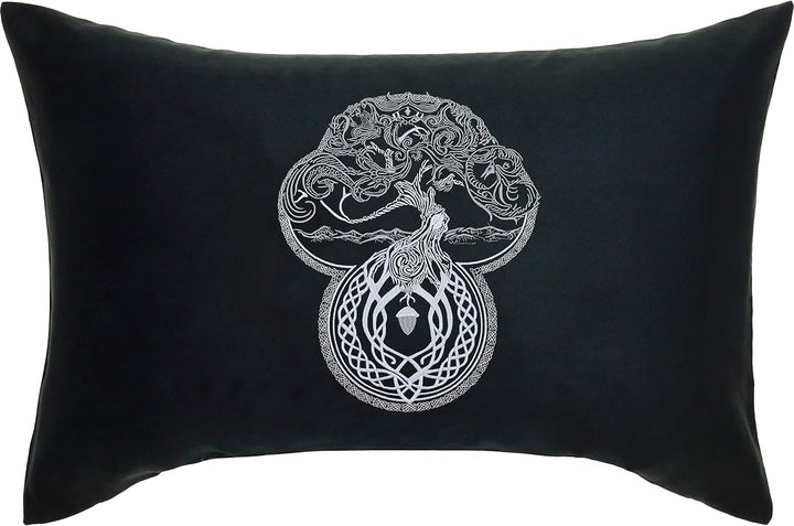 Arbor Kletische Eiche Lebensbaum Premium Kissen mit Füllung 40x60cm | Tree of Life nordische Wikinge