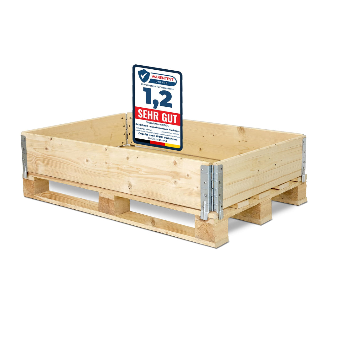 Holzaufsatzrahmen für Palette Aufbewahrungskiste aus Holz Palettenaufsatzrahmen Holzkiste (ohne Pale