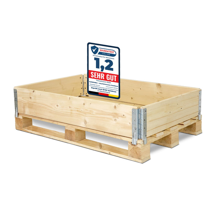 Holzaufsatzrahmen für Palette Aufbewahrungskiste aus Holz Palettenaufsatzrahmen Holzkiste (ohne Pale