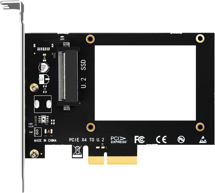 GLOTRENDS PU11 U.2 zu PCIe 4.0 X4 Adapter für 2.5 Zoll U.2 SSD, PCIe 4.0 X4 Full Speed