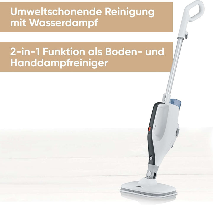 SEVERIN 2-in-1 Dampfreiniger mit Mehrzweck-Funktion & praktischem Kombi-Zubehör, für alle Hartböden