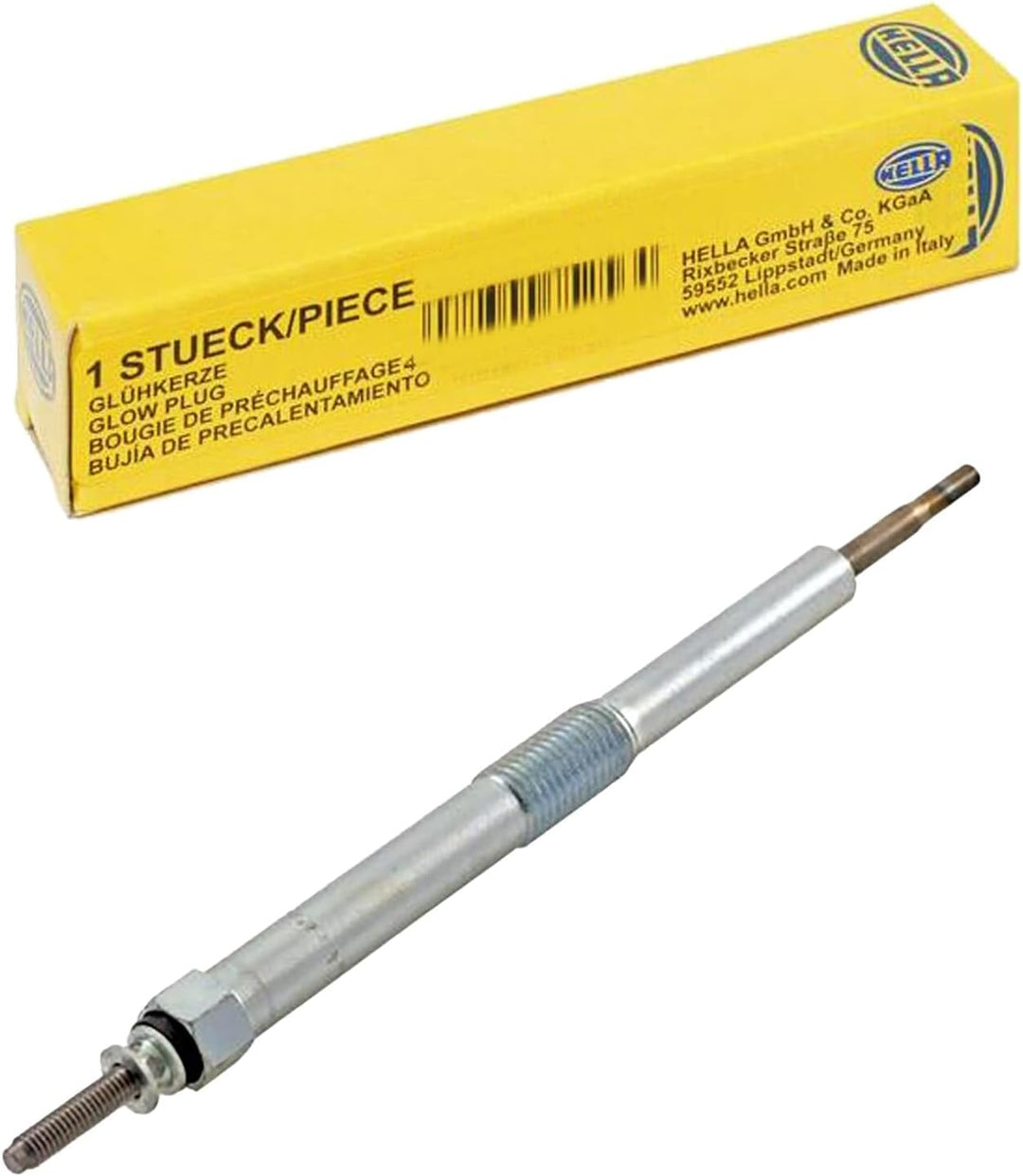 HELLA 8EG 008 498-681 Glühkerze - SW: 10mm - Glühkerzenausf.: leistungsoptimiert - Stecker: Rundstec