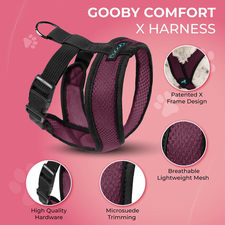 Gooby Comfort X Hundegeschirr zum Ziehen über den Kopf, komfortabel, kein Ziehen, für kleine bis mit