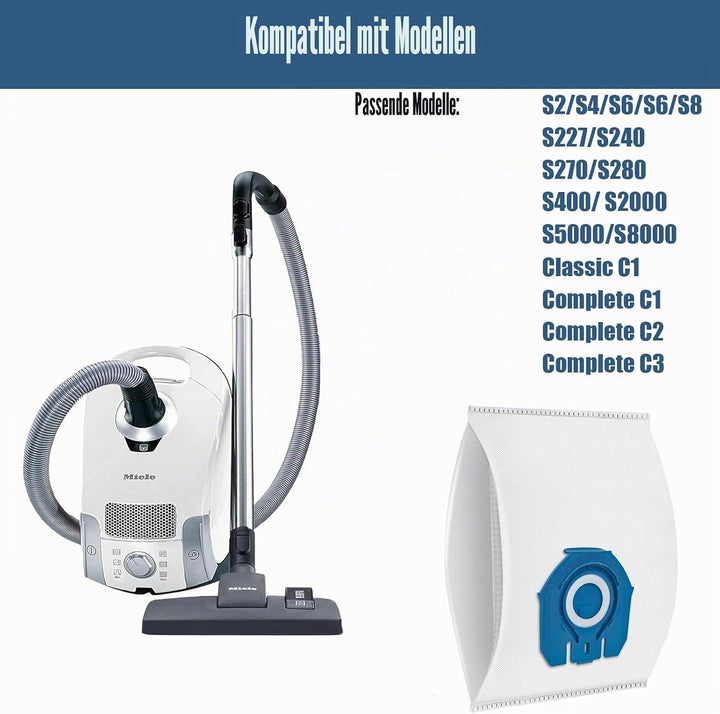 10 Stück Staubsaugerbeutel,Ersatz ZubehörKompatibel mitfür Miele HyClean Pure GN Staubsauger Classic