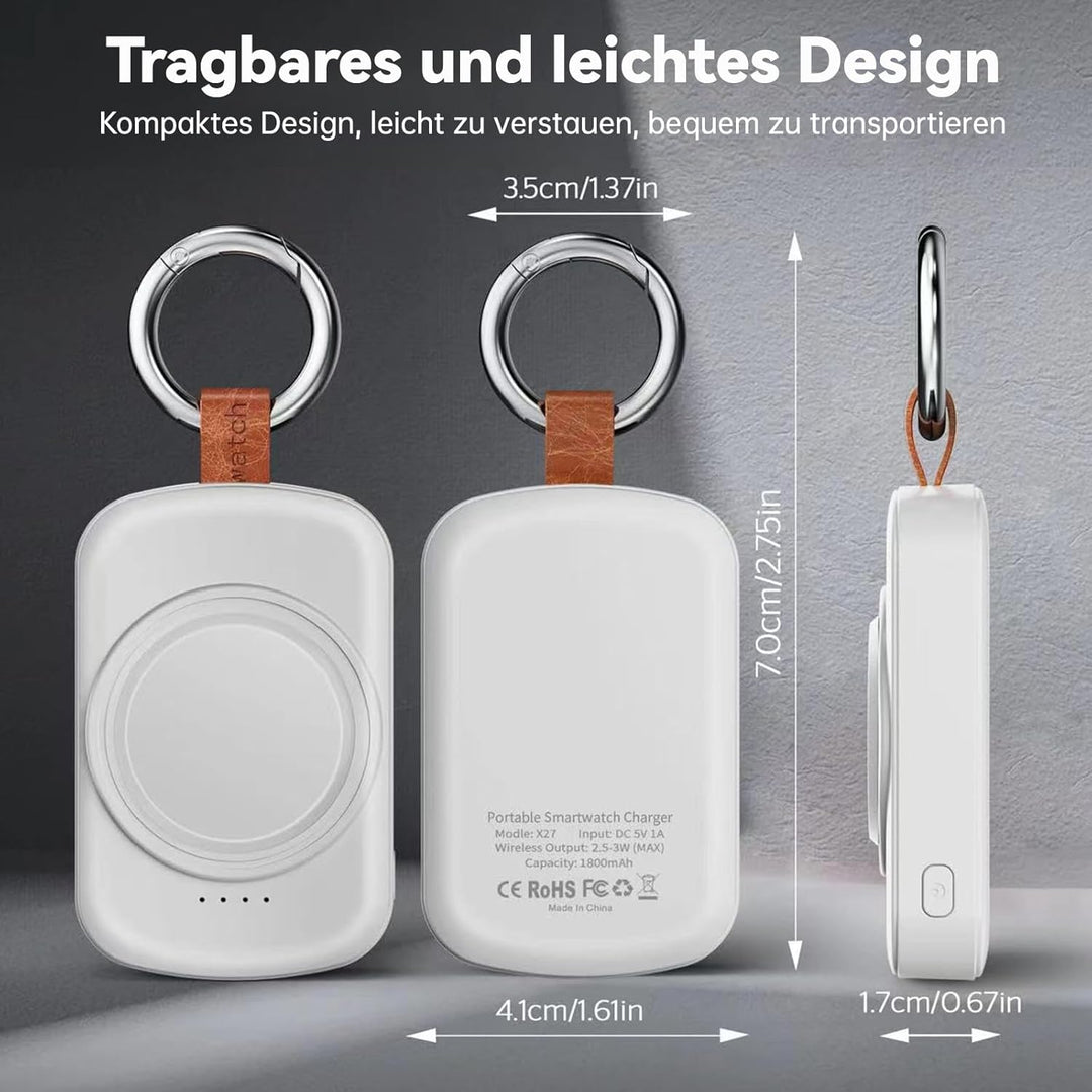 Ladegerät für Samsung Galaxy Watch,1800 mAh tragbares Ladegerät für Samsung Galaxy Watch 8/8 Classic