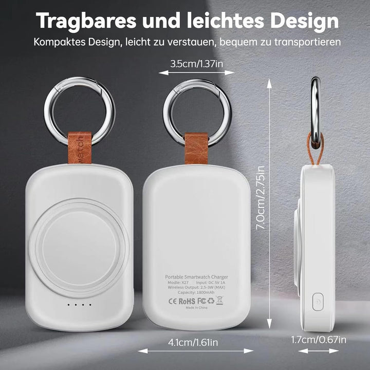 Ladegerät für Samsung Galaxy Watch,1800 mAh tragbares Ladegerät für Samsung Galaxy Watch 8/8 Classic