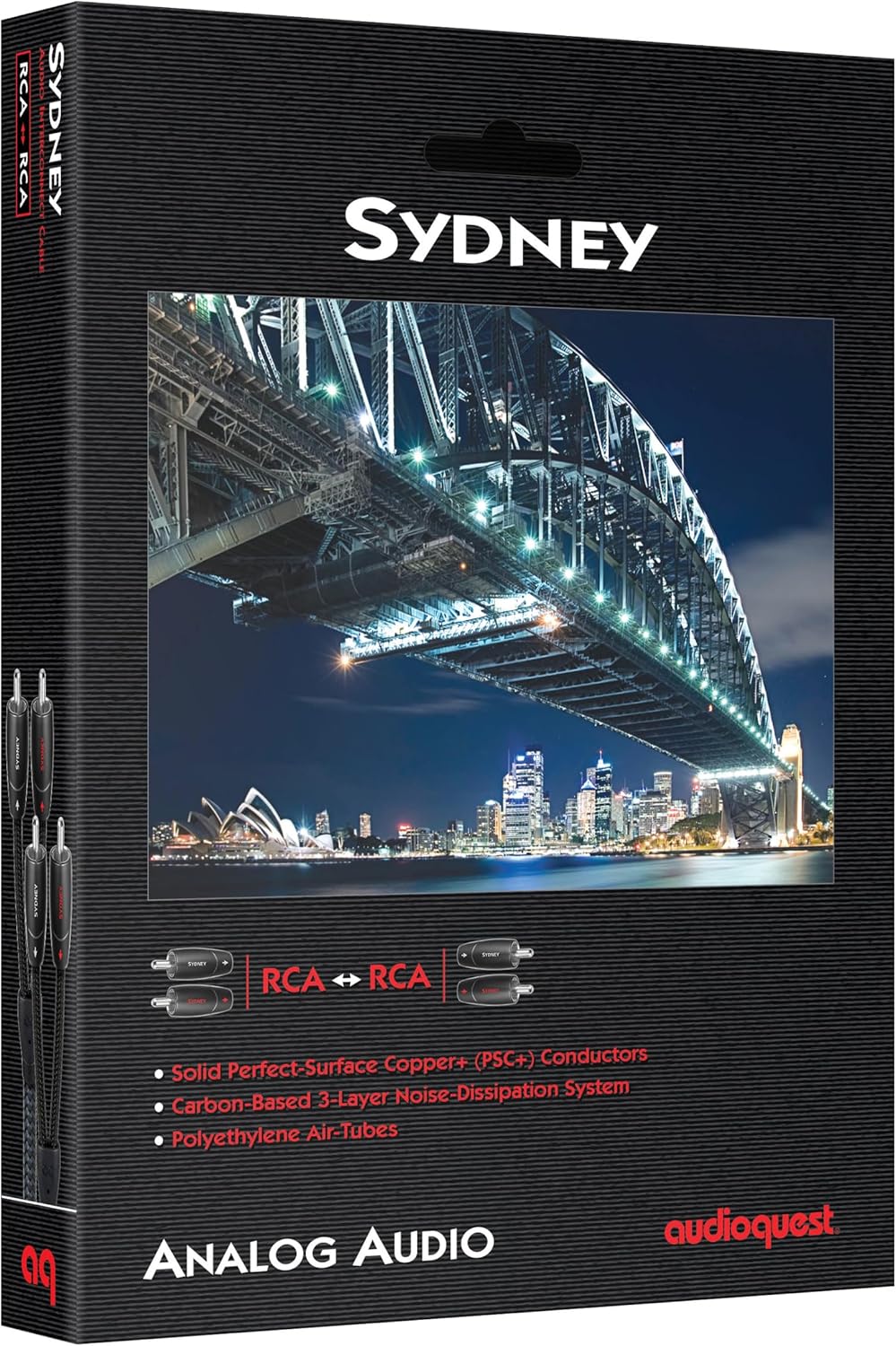 AudioQuest SYDNEY RCA-Cinch (0,6 m) 0,6 metros, 0,6 metros