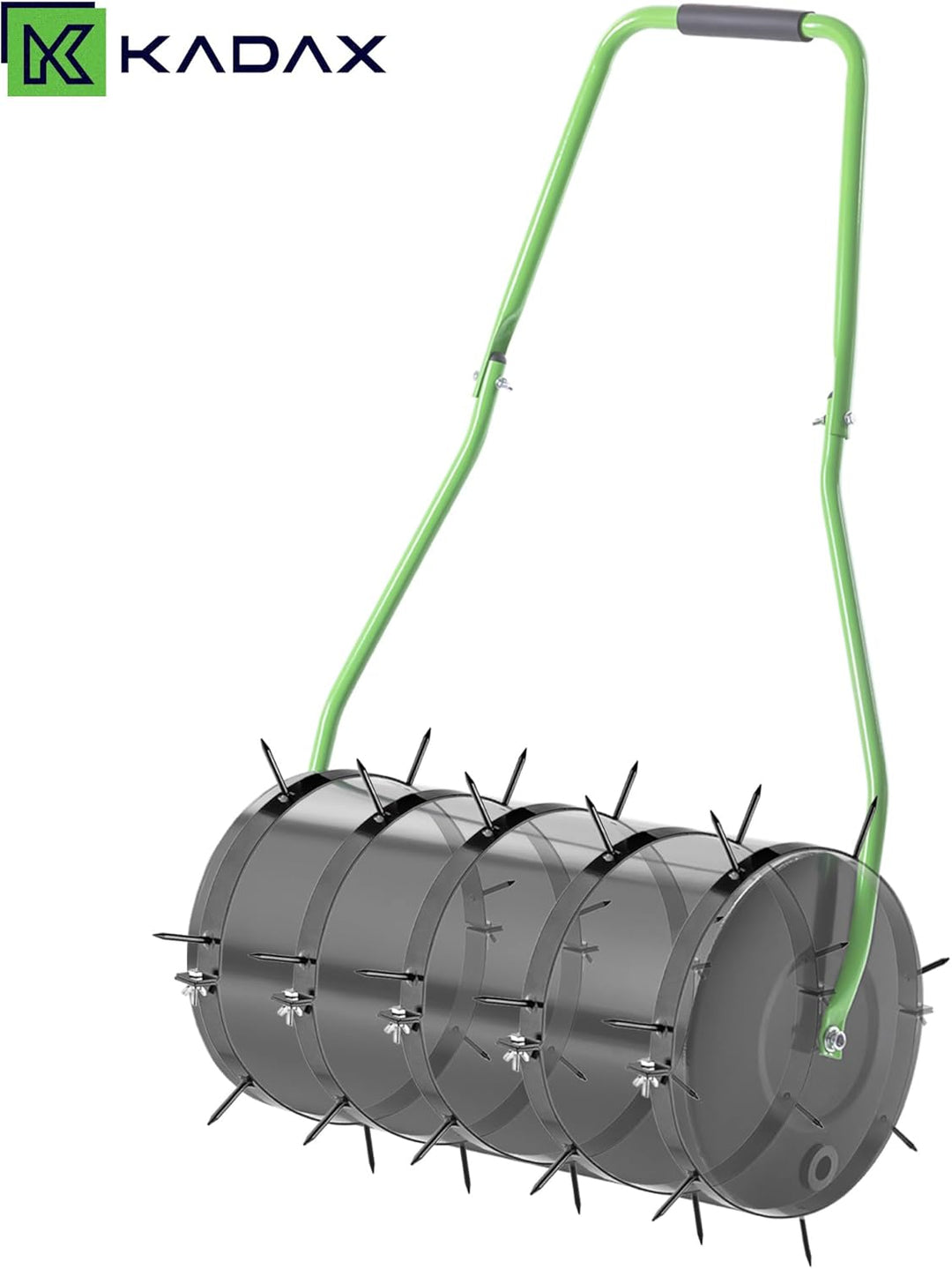 KADAX Spikeringe für Rasenwalze Ø 31–33 cm, 5er Set, Rasenlüfter Aufsatz mit 6 cm Langen Spikes aus