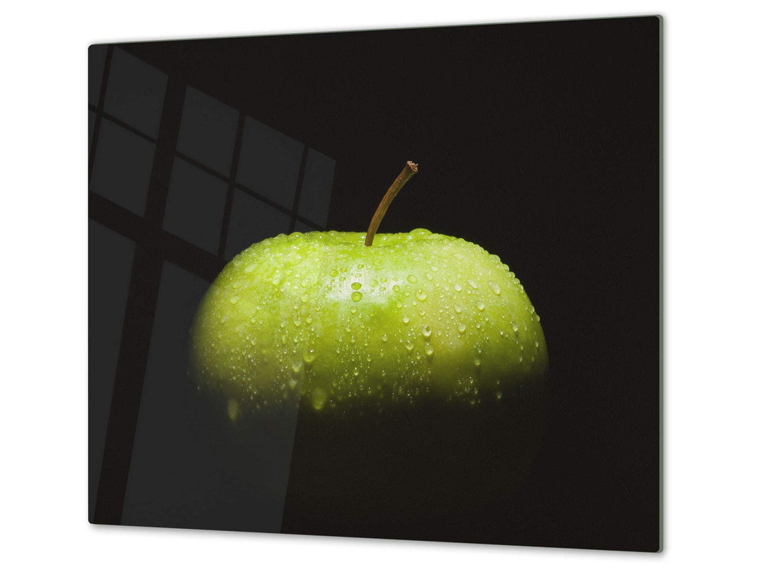 Küchenbrett aus Hartglas und Induktionskochplattenabdeckung – Schneideplatten SINGLE mit 60 x 52 cm