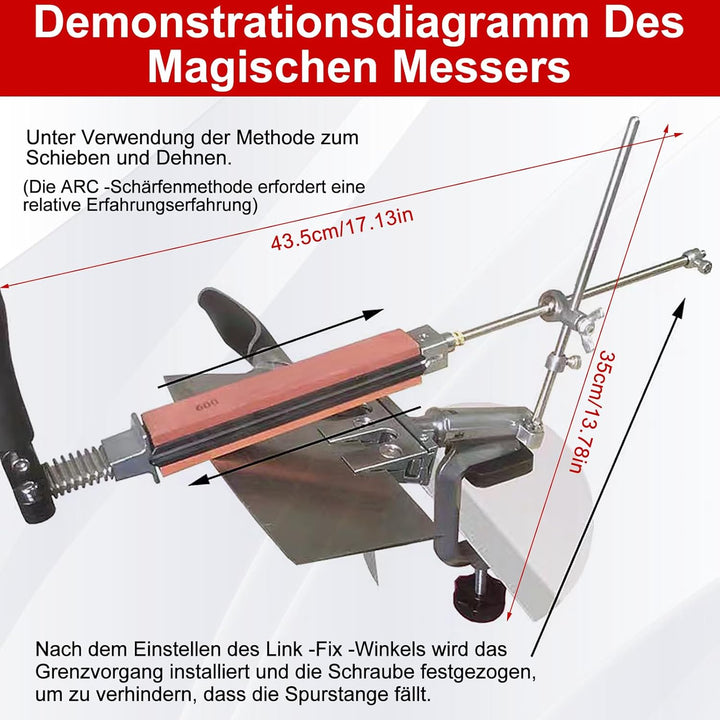 Messerschärfer Profi mit 10 Schleifstein, Professioneller Messerschärfer, 120-3000 Körnung für Küche