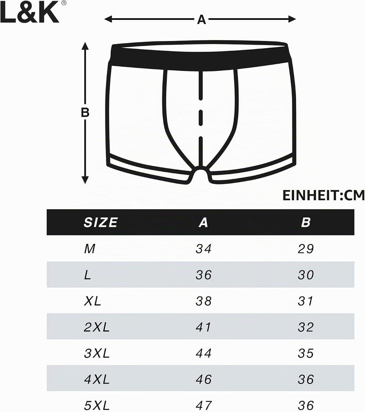 L&amp;K 10er Pack Herren Boxershorts Men Retroshorts mit tollem Muster Baumwolle 1102 3XL 1114-8er Pack,