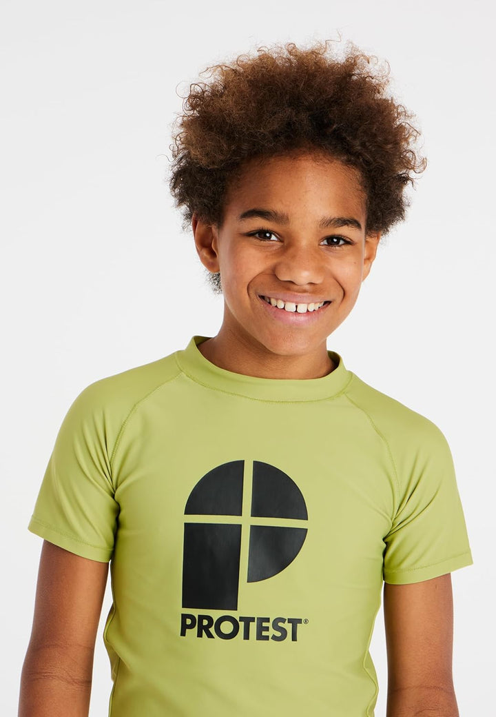 Protest Boys Surfshirt Kurzarm PRTBERENT JR 140 Algaegreen, 140 Algaegreen