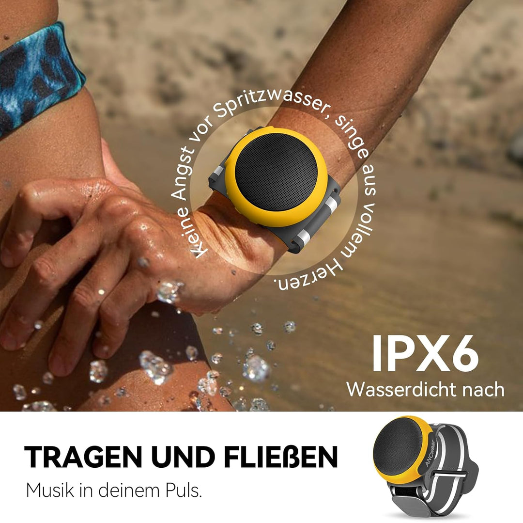 Tragbarer Bluetooth-Lautsprecher, Kabelloser Handgelenkslautsprecher für Laufen, Lautsprecheruhr mit