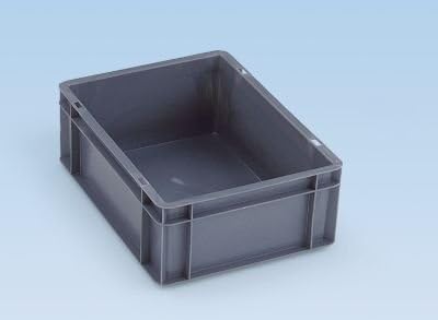 Euro-Format-Stapelbehälter, Wände und Boden geschlossen - LxBxH 600 x 400 x 320 mm - grün, VE 5 Stk