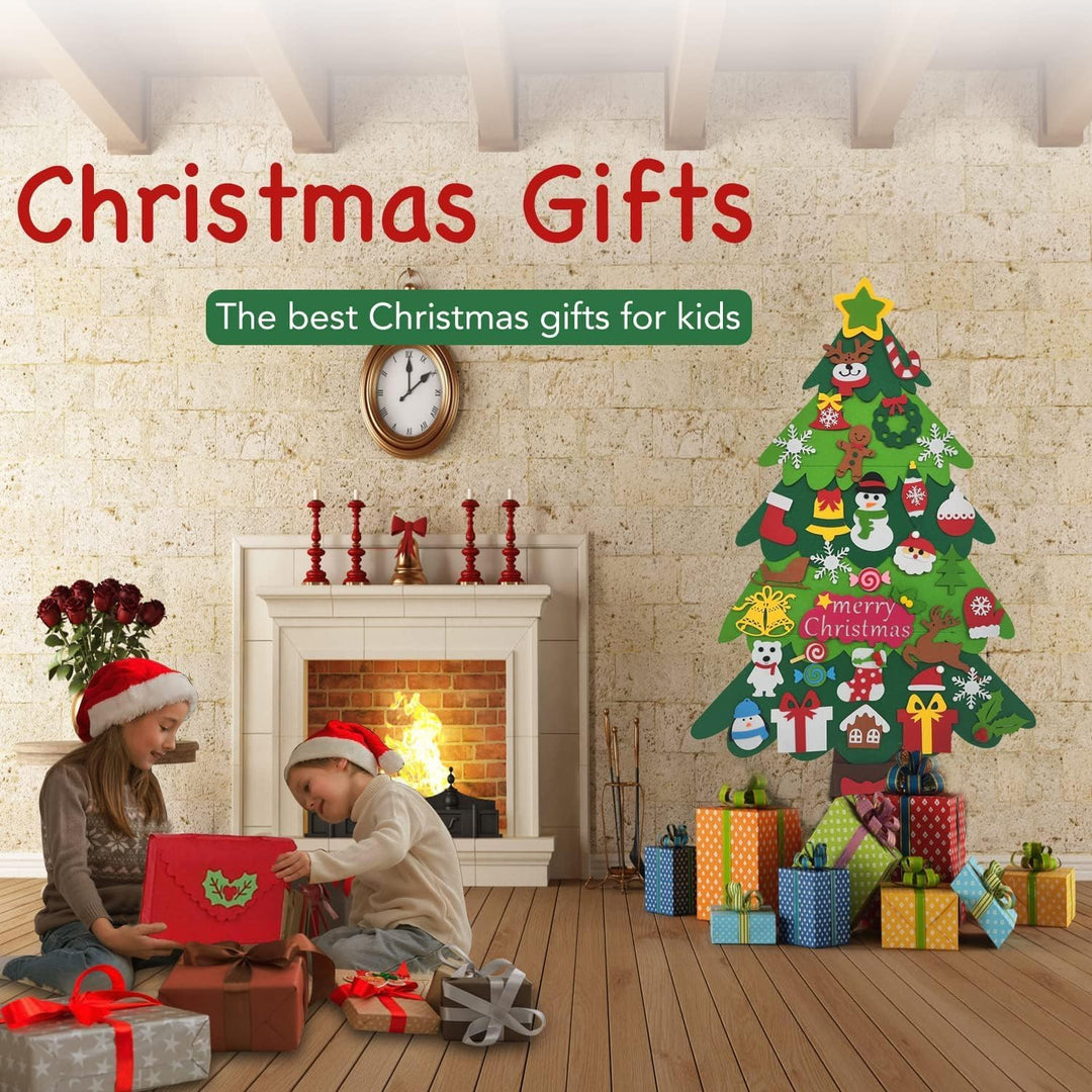 Filz Weihnachtsbaum, 3.28ft DIY Filz Weihnachtsbaum Set Für Kinder, Weihnachten Dekoration Hängendes