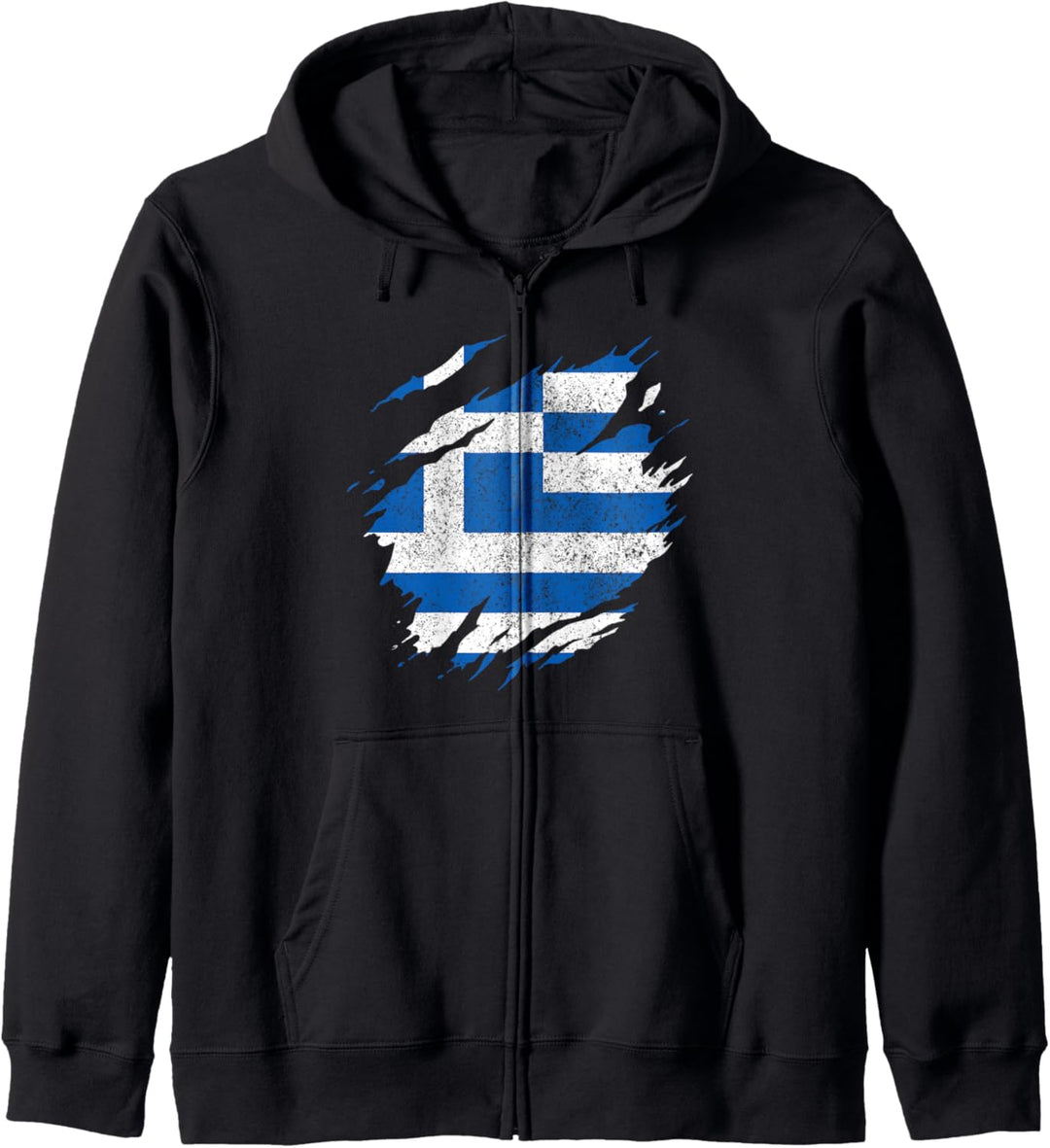 Griechenland Griechische Flagge Vintage Kapuzenjacke
