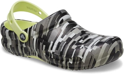 Crocs Unisex Bistro Graphic Clogs 36/37 EU Black Lime, 36/37 EU Black Lime