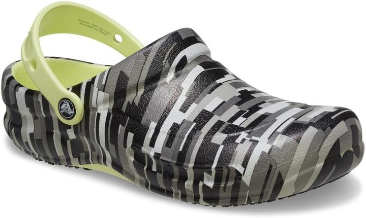Crocs Unisex Bistro Graphic Clogs 36/37 EU Black Lime, 36/37 EU Black Lime