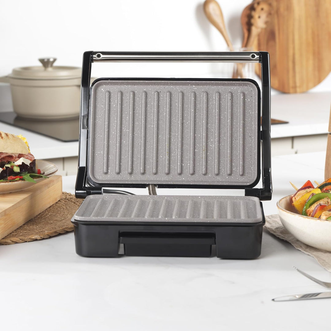 Salter Marblestone Gesundheitsgrill, Panini-Maker mit Antihaftbeschichtung, Kein Öl nötig, Schwimmen