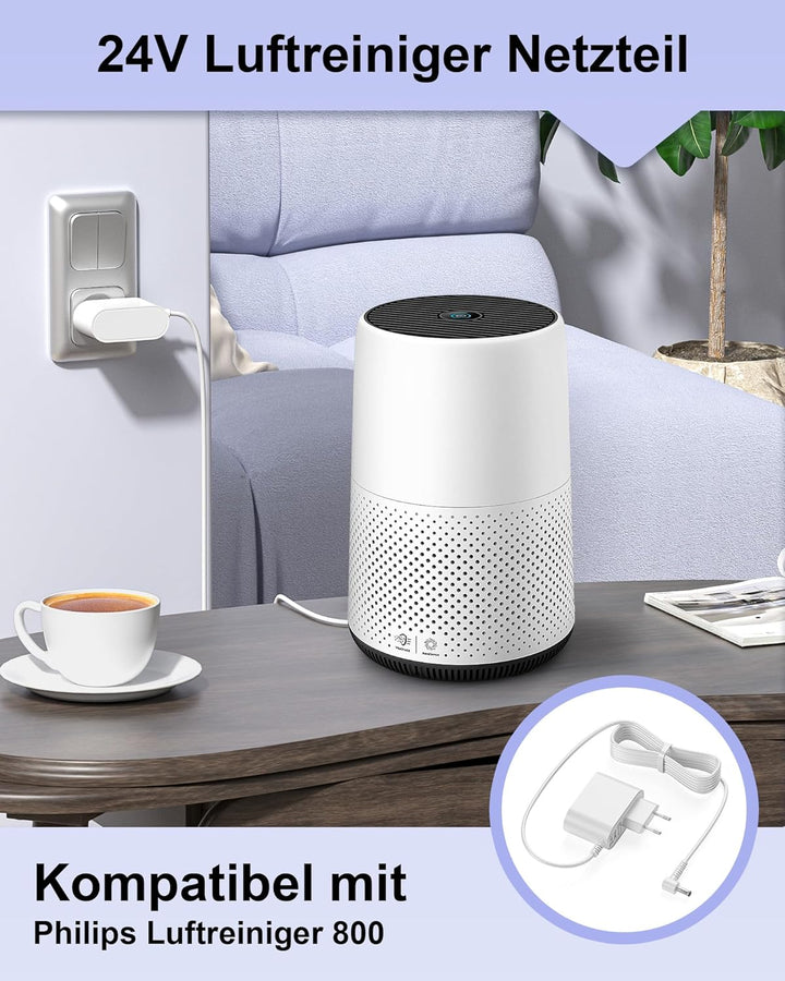 24V Luftreiniger Netzteil Kompatibel mit Philips Series 800 AC0820/10 AC0830/10 Luftreiniger Ladekab