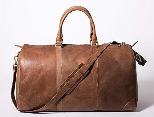 HOLZRICHTER Berlin No 8-2 (L) - Premium Weekender Reisetasche, Sporttasche & Handgepäck aus Leder -
