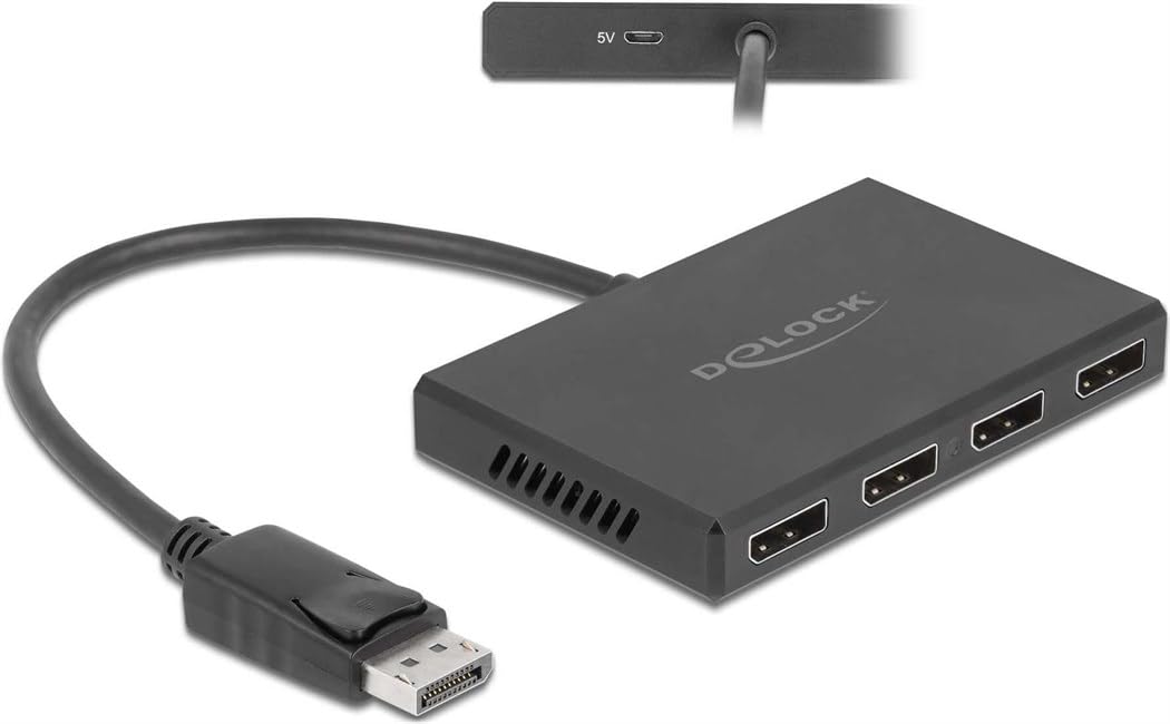 DeLOCK DisplayPort 1.4 Splitter 1x DP in zu 4x DP aus