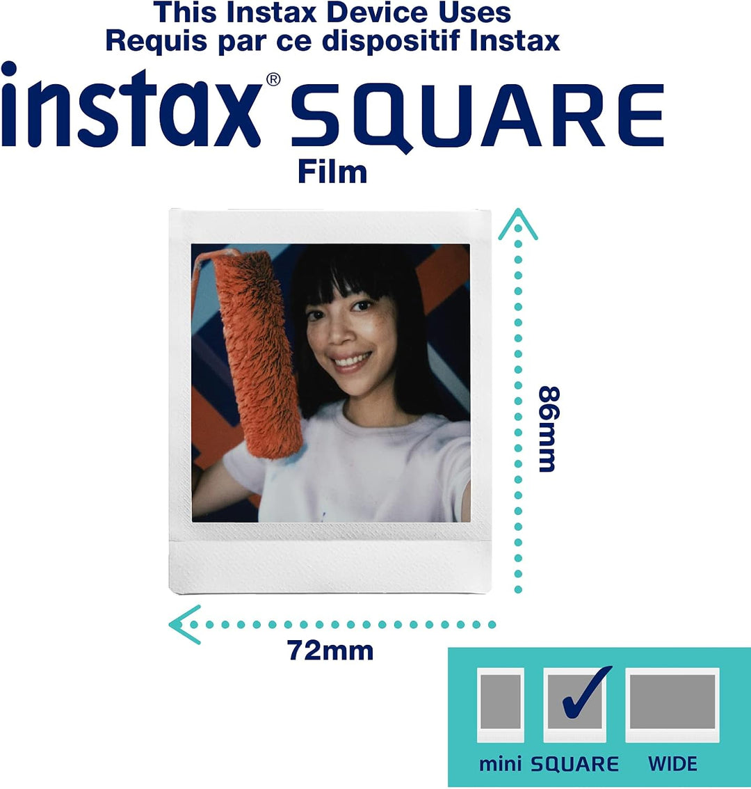 Fujifilm Instax Square Sq1 62 X 62 Mm Blue, 16672142