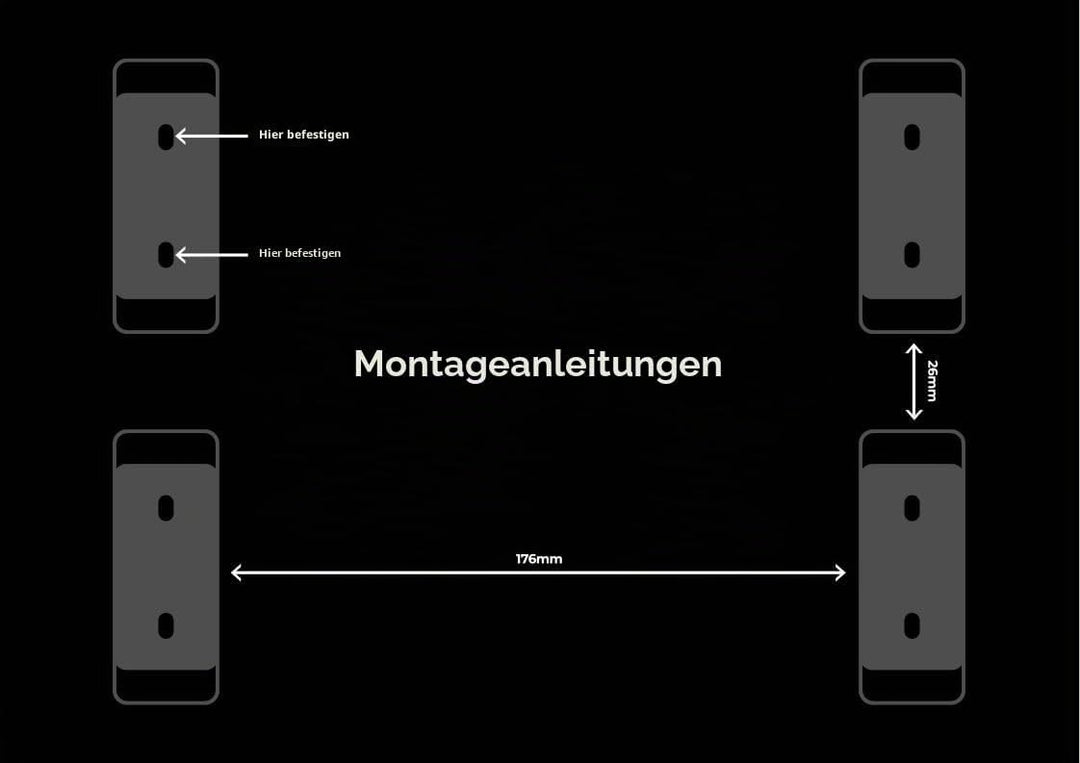 StealthMounts Montagefüsse für Milwaukee Packout System (Rot) | Robuste Befestigung für Werkzeugkoff