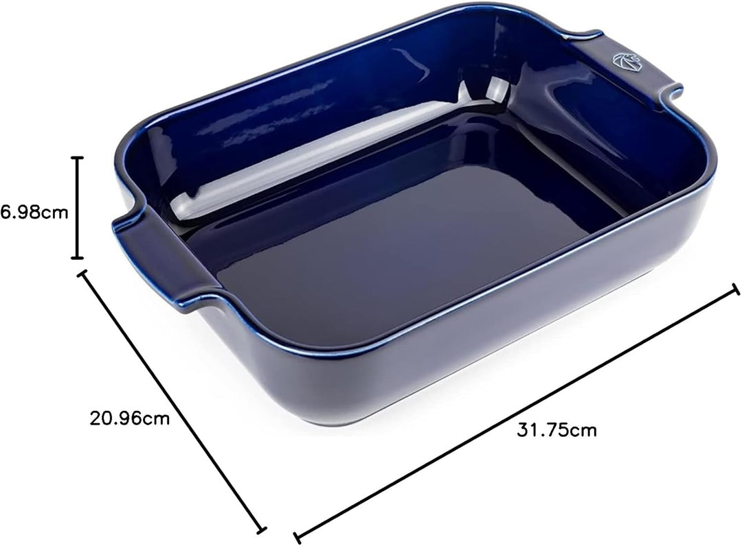 Peugeot 60077 Appolia Auflaufform, Keramik, 4999 milliliters, Blau, 32cm Blau 32cm, Blau 32cm