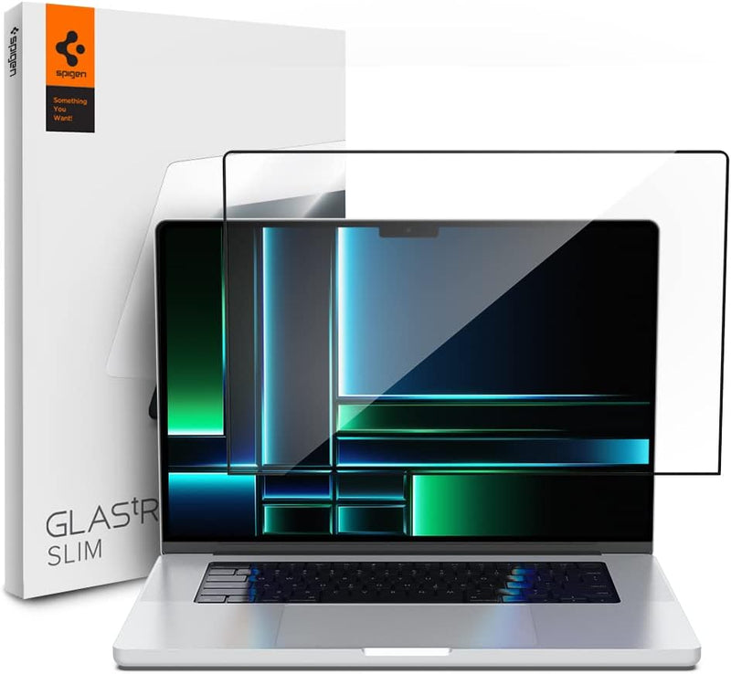 Spigen Glas.tR Slim Displayschutz für MacBook Pro 14 Zoll (ab 2021, M3 / M3 Pro / M3 Max / M2 Pro /