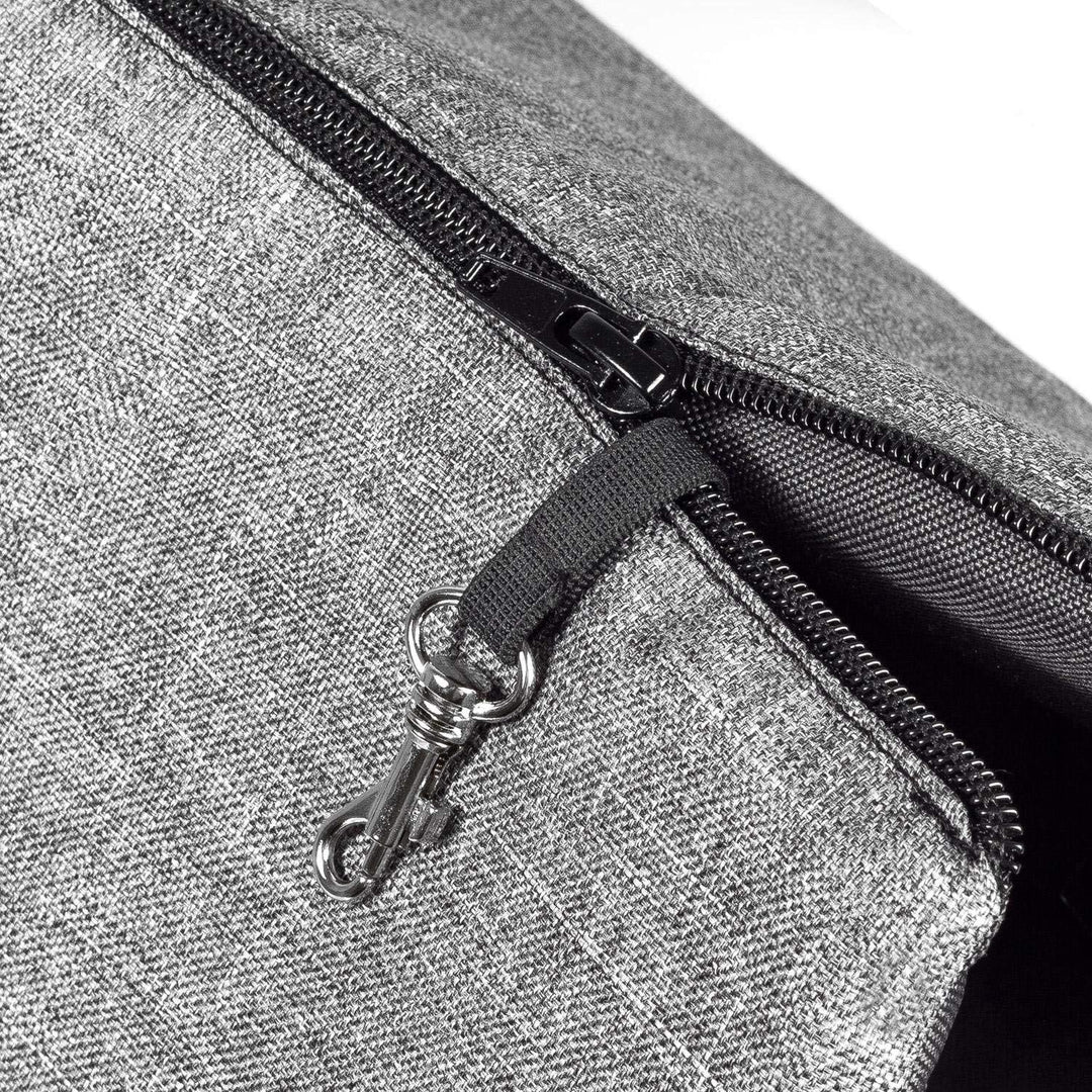 BOUTIQUE ZOO Hundetasche - Grau, L bis 12 kg - Tragetasche für kleinen und mittleren Hund, Welpen, K