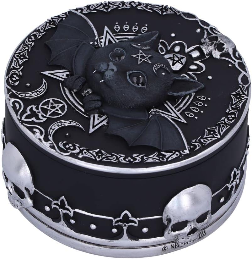 Nemesis Now Malpuss Schmuckdose, Schwarz, 10,8 cm, 10.8cm