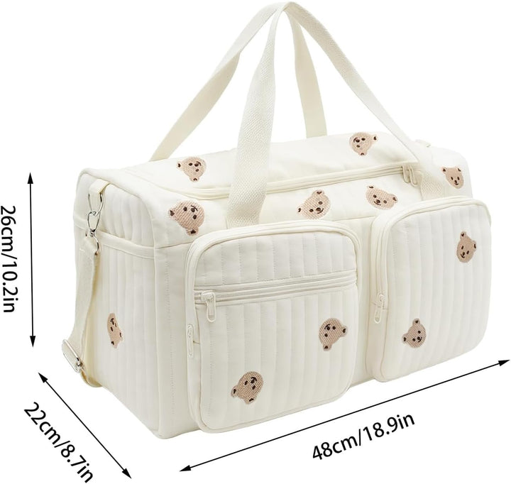 DAHI Wickeltasche für Mütter und Baby, Grosse Leicht Gepolsterte Multifunktionale Umhängetasche, Pas