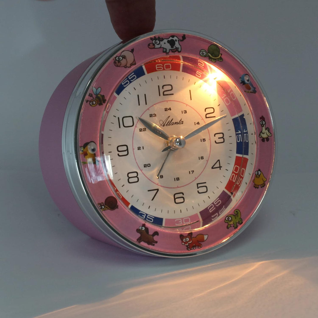 Kinderwecker Mädchen ohne Ticken Rosa Analog - 1982-17