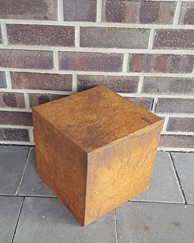 Quader Würfel 20/20/20 cm Cortenstahl Roststahl Dekoquader