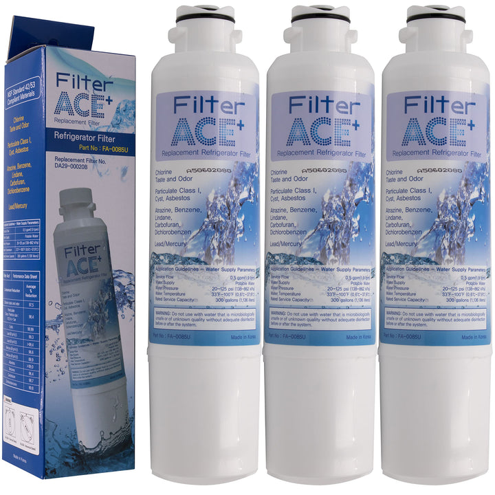 ACE+ FA-0085U | 3er Pack - Wasserfilter kompatibel mit Samsung DA29-00020B, HAF-CIN/EXP, HAF-CIN, DA