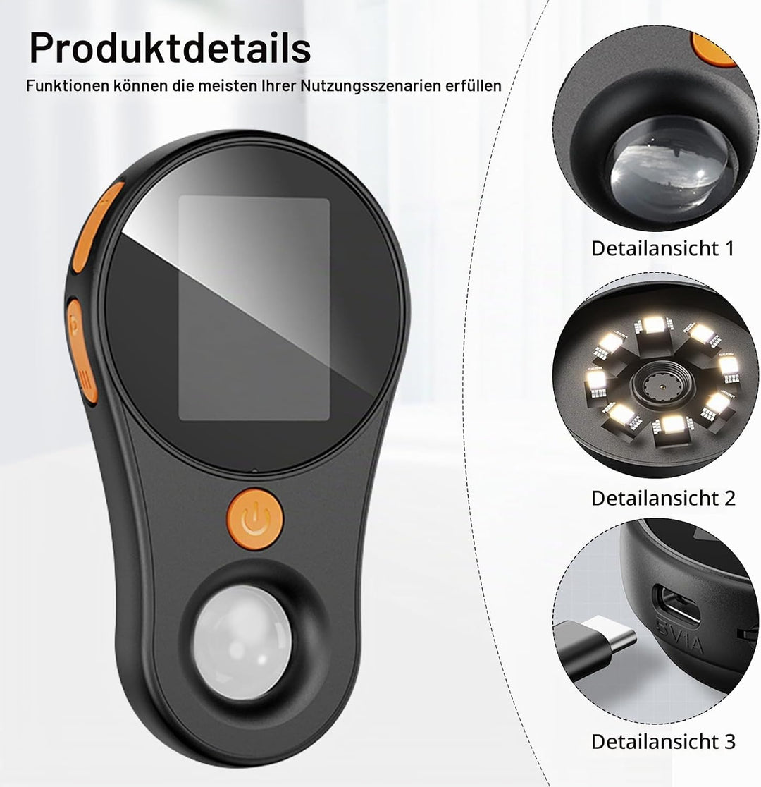 WIYETY Mini-Mikroskop: Hand Mikroskop Tragbares Taschenmikroskop mit 2" IPS-Bildschirm, 500X Kinderm