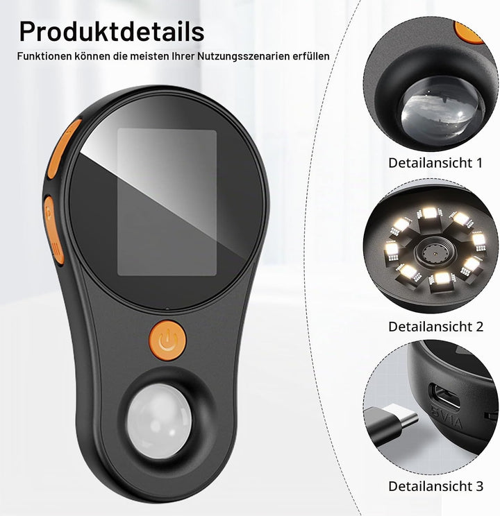 WIYETY Mini-Mikroskop: Hand Mikroskop Tragbares Taschenmikroskop mit 2" IPS-Bildschirm, 500X Kinderm